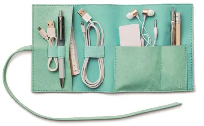 Immagine prodotto di Organizzatore magnetico per cavi, color menta, ideale per i viaggi