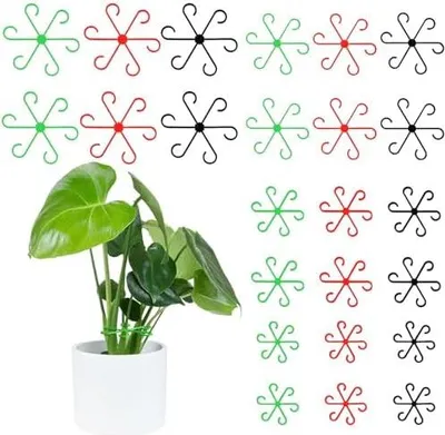 Produktbild von 24 Stück Pflanzenstütze Staudenhalter Pflanzenhalter Pflanzen Stütze Plant Support Pflanzenstützen 3 Größen Pflanzenklammern zur Unterstützung für Pflanzen, Blume, Tomaten, Rosen