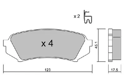 Produktbild von AISIN Bremsbeläge Satz Hinten Bremsklötze für TOYOTA LAND CRUISER 100 (UZJ100) BPTO-2906