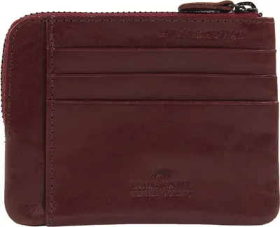 Produktbild von Braun Büffel Leder Schlüsselmäppchen Arezzo RFID Mini Wallet 3CS Rosso dunkelrot