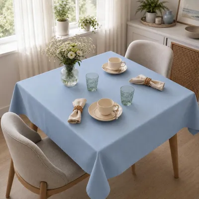 Immagine prodotto di Tovaglia 85 x 85 cm per tavolo da cucina e da pranzo in blu-grigio