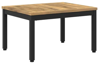 Productafbeelding van Salontafel, wit en zwart, 50 x 60,5 x 36 cm, massief acaciahout