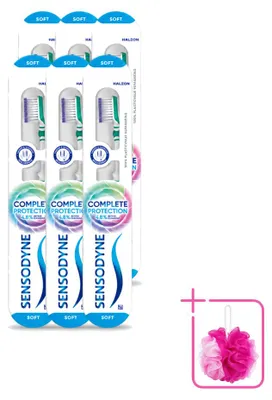 Imagen del producto de 6 cepillos de dientes Sensodyne Complete Protection Soft – Paquete económico – 6 unidades