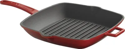 Image de LAVA METAL Poêle à griller en fonte 26x26 cm - rouge