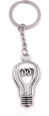 Image de Onwomania Porte-clés Lampe Ampoule Métal Pendentif Charm