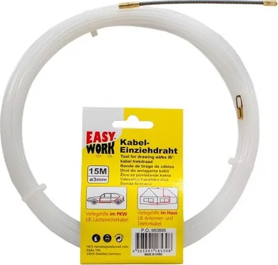 Produktbild von EasyWork Kabel Einziehdraht 15m Einziehband Verlegehilfe