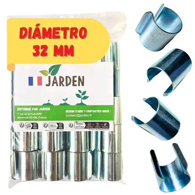 Obrázek produktu pro Klipy pro skleníky, kovové, 32 mm - 20 kusů, vhodné pro plachty a fólie