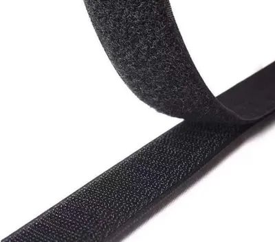 Produktbild von Klettband zum Nähen | 1m Haken + 1m Flausch extra stark 20mm breit | 1m Klettverschluss Set |  Flauschband schwarz | Hakenband - starke Fixierung - bis 10.000 Mal wiederverschließbar