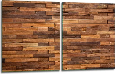 Obrázok produktu pre Krycie dosky na sporák 2x40x52 sklokeramická varná doska 2-dielny sklenený splashback drevo