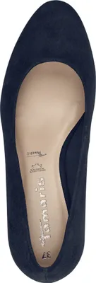 Produktbild von Tamaris Damen Pumps Leder Keilabsatz Bastoptik 1-22303-42, Größe:39 EU, Farbe:Blau
