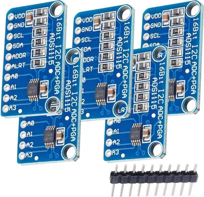 Immagine prodotto di Modulo AZ-Delivery ADS1115, modulo ADC a 16 bit a 4 canali per Raspberry Pi, 5x ADS1115