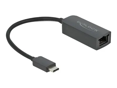 Produktbild von DELOCK Adapter USB Typ-C Stecker zu 2,5 Gigabit LAN kompakt