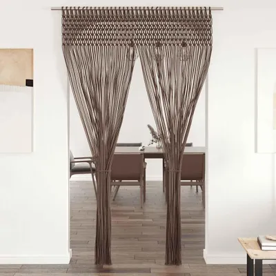 Produktbild von vidaXL Makramee Vorhang Taupe 140x240 cm Baumwolle