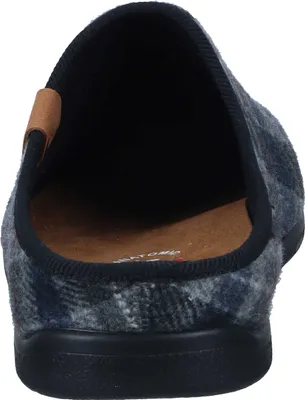 Produktbild von Fly Flot Herren Hausschuh kariert Pantoffel Filz bequem 220051, Größe:43 EU, Farbe:Grau