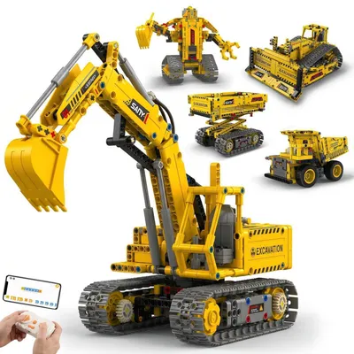 Immagine prodotto di Kit di costruzione di robot 5-in-1, set di modelli STEM con app e telecomando