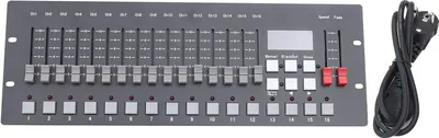 Obrázek produktu pro Řídicí panel DMX regulátor osvětlení 512 konzola 256 kanálů 99 scén disco zařízení DJ operátor pro klub, jevištní lampa, pohyblivá hlava, strana