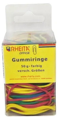 Immagine prodotto di Gummiringe 50g farb. sortiert 12 Stück Verkaufseinheit 666332 4006335102255
