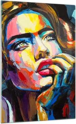 Produktbild von Bilder auf glas - Einteilig - Mädchen Gesicht - 70x100cm - Glasbilder - Wandbilder - Bilder - zum Aufhängen bereit - Wanddekoration aus Glas - Glas Bilder - Wandbild auf Glas - GPA70x100-3456