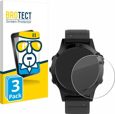 Produktbild von 3x BROTECT Schutzglas für Garmin fenix 5 (47 mm) / 5 Plus (47 mm) Displayschutz 9H Glas klar transparent