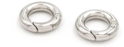 Produktbild von Vintageparts Karabinerhaken platinfarben Schlüsselanhänger 15mm 2 Stück