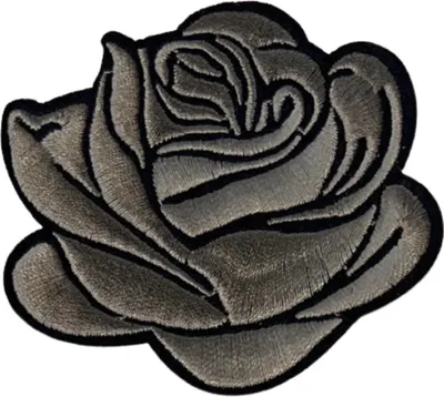 Produktbild von Aufnäher mit Aufnäher „Rose Roses Flower Floral“ zum Aufbügeln, Emblem, Taupe