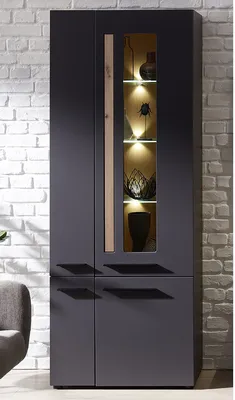 Produktbild von Vitrine Beistellschrank Standvitrine Vitrinenschrank Standschrank "Lewes I"