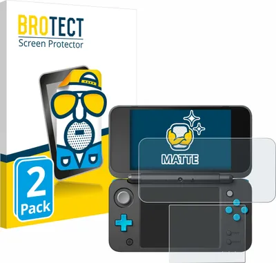 Produktbild von 2x BROTECT Schutzfolie für New Nintendo 2DS XL Displayschutz Displayschutzfolie Folie Matt Entspiegelungsfolie