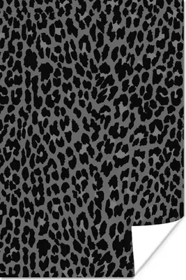Produktbild von MuchoWow® Poster Leopardenmuster - Design - Grau 80x120 cm - Papierdruck