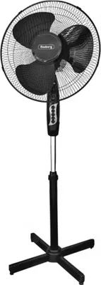 Obrázek produktu pro Stojanový ventilátor Rosberg R51760A, 40W, 40 cm, 3 rychlosti, nastavení výšky, černý