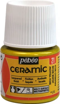 Produktbild von Pebeo Keramikfarbe, 45 ml, 21 sattes Gelb