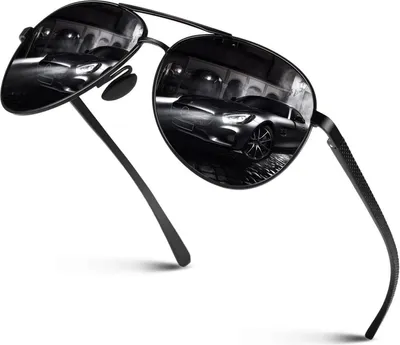 Image de CGID Lunettes d'aviateur hommes Polarisées Al-Mg Métal UV400 CAT3 CE