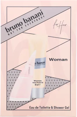 Produktbild von Bruno Banani Duftset Damen, 30 ml Eau de Toilette & 50 ml Duschgel, blumig-fruchtig, dynamisch-fruchtig, Orange, Efeu & Wasserlilie