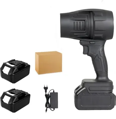 Produktbild von Jet Dry Gebläse, 500g Schub bürstenloser Motor, Staubgebläse, Kanal-Turboventilator, Akku-Laubbläser,mit 2 Batterien für Autoreinigung, Outdoor，grau