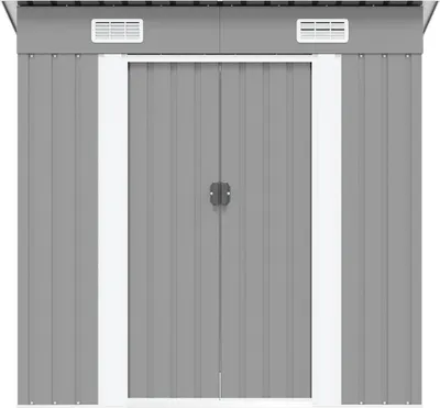 Produktbild von vidaXL Gartenschuppen Grau Metall