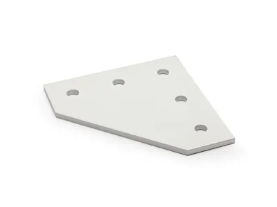 Produktbild von Verbindungsplatte - 3030 L Aluminium, eloxiert, I-Typ Nut 6, B-Typ Nut 8