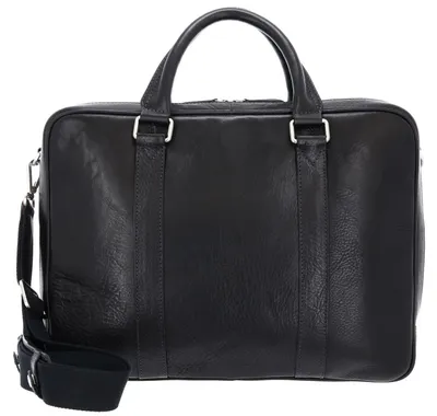 Imagen del producto de LEONHARD HEYDEN Cuero maletín bolsa de ordenador portátil con compartimento para ordenador portátil Bergamo RV-Aktenmappe 2 Fächer 6851 Schwarz