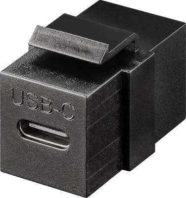 Immagine prodotto di 100x Goobay 61261 Modulo Keystone connettore USB-C™, USB 3.2 Gen 2 (10 Gbit/s), nero - Presa USB-C™ > Presa USB-C