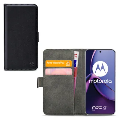 Produktbild von Mobilize Classic Gelly Wallet Handyhülle für Motorola Moto G84 Hülle Klapphülle Geldbörse - Schwarz