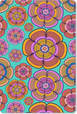 Produktbild von MuchoWow® Mauspad Mousepad Design - Flower Power - Farben 18x27 cm - Mousepads - Maus Mat - Pad - Mausunterlage