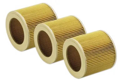 Produktbild von 3 Patronenfilter Lamellenfilter kompatibel mit Kärcher A 2204A A 2254 2101 A 2201 6.414-552.0 64145520