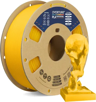 Obrázek produktu pro PLA+ filament, žluté barvy, 1,8 mm, 1 kg, pro 3D tisk