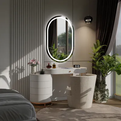 Produktbild von Badspiegel mit LED Beleuchtung und Touch-Schalter - Palermo - 50 cm, 80 cm