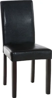 Produktbild von TPFLiving Esszimmerstuhl Ines Kunstleder Gestell Holz dunkelbraun schwarz