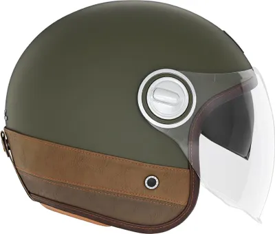 Immagine prodotto di Casco aperto NOX Heritage Khaki Marrone Pelle Premium XL