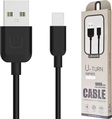 Produktbild von Usams Kabel U-Turn Blitz 1M Czarny/Schwarz 2A Ipusbxd01 (Us-Sj097)