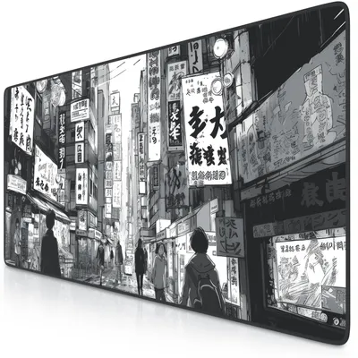 Image de Tapis de souris Titanwolf Gaming XXL, 900 x 400 x 3 mm, sous-main, lavable, dos antidérapant, vitesse & précision, manga