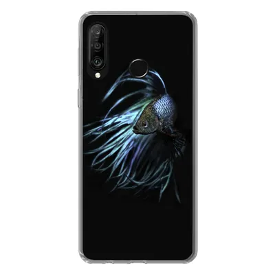 Produktbild von MuchoWow® Handyhülle Schutzhülle Hülle für Huawei P30 Lite Fische - Meerestiere - Blau - Schwarz Silikon Softcase Handy Hülle