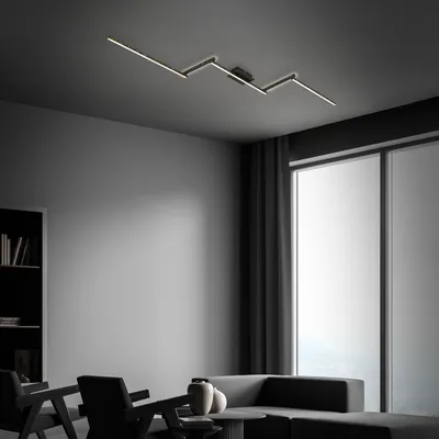 Productafbeelding van Briloner LED-plafondlamp, 227 cm, zwart, met glanseffect