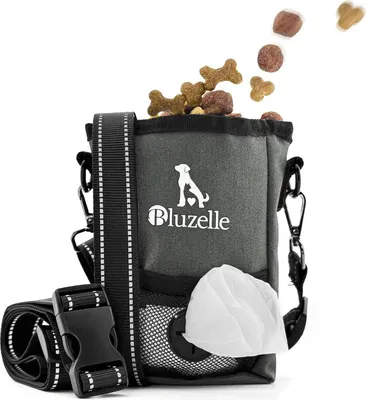 Produktbild von SnackKeeper 2-in-1 - Leckerlibeutel für Hundetraining 650ml - mit Magnetverschluss & Hundekotbeutelspender -  Grau