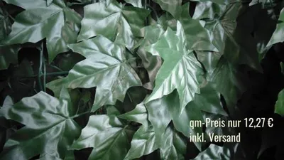 Produktbild von Sichtschutz Kunsthecke Ahorn 2,80 x 1,45 m - einfach angebracht - künstliche Hecke - Kunststoffhecke - naturgetreue, detaillierte Blattnachbildung Ahorn - witterungsbeständig - inkl. Versand